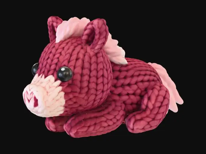 3D model for Knit Pony Plushie