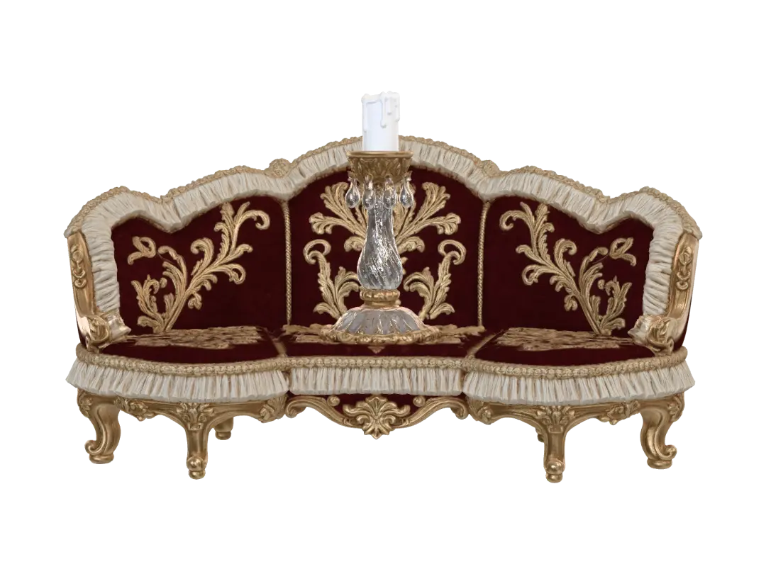 Help me pick a color for this rococo sofa 🎨 - Candleholder 3D model, vytvořený pomocí AI