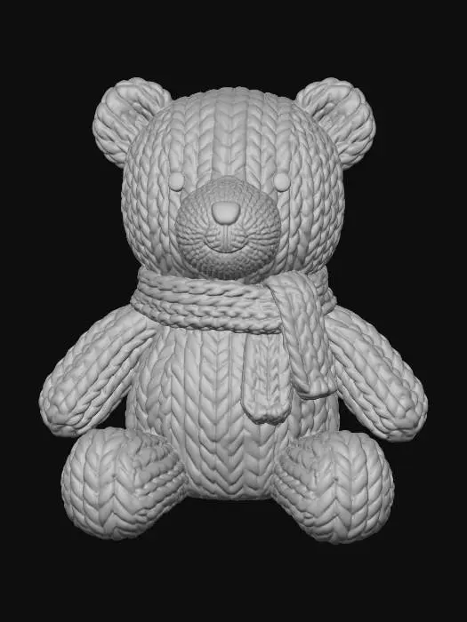 3D model for Blue Yarn Bear