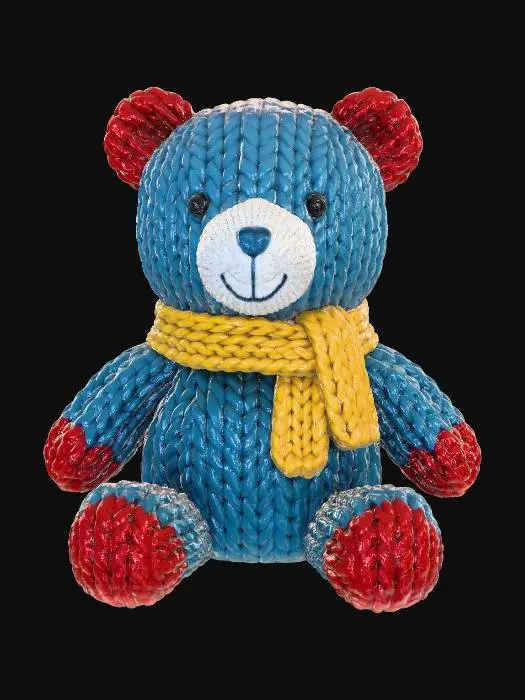 3D model for Blue Yarn Bear