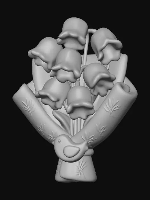 3D model for Lilac Bellflower Bouquet
