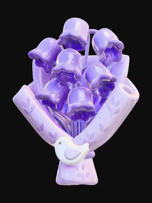 3D model for Lilac Bellflower Bouquet
