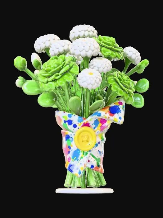 3D model for Paint-Splashed Bouquet