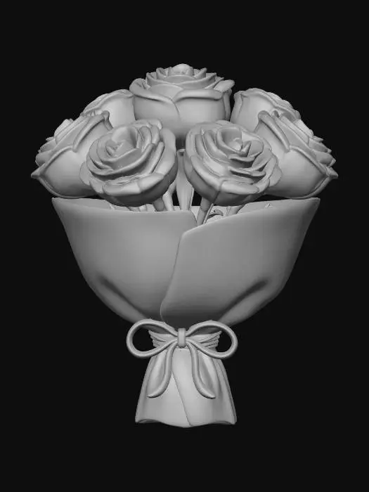 3D model for Lavender Rose Bouquet