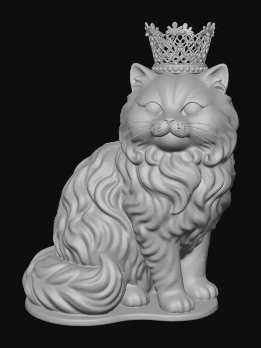 3D model for Crowned White Cat