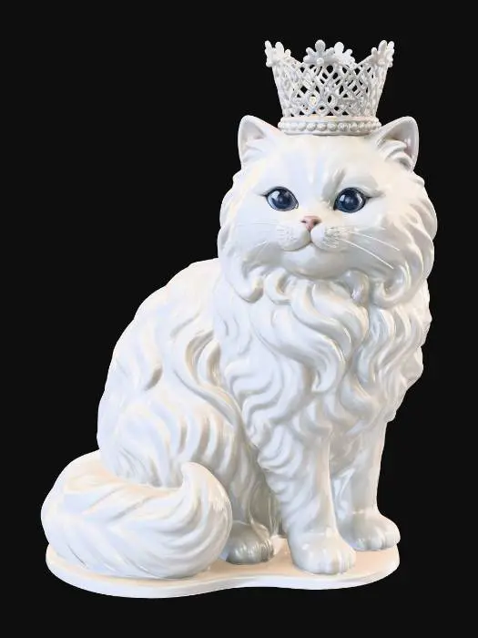 3D model for Crowned White Cat