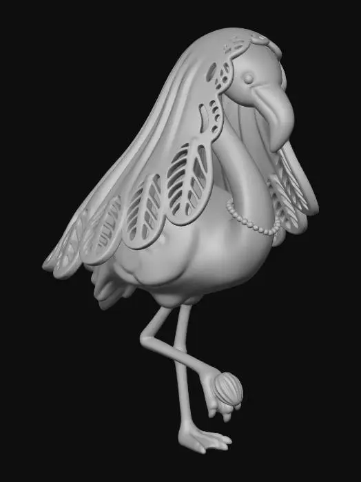 3D model for Bridal Flamingo
