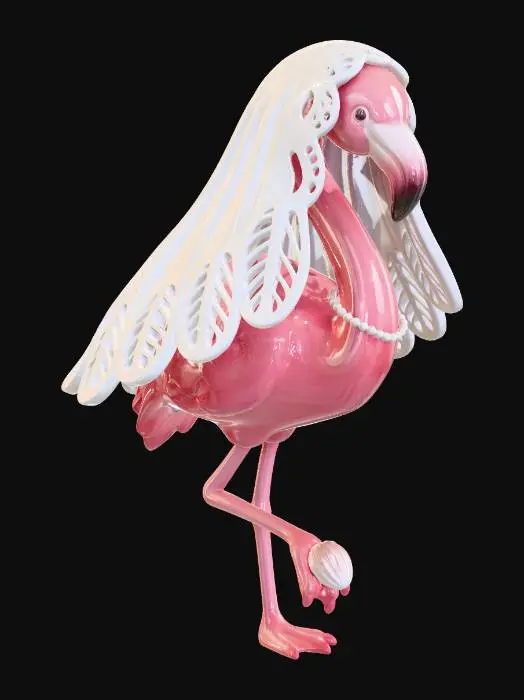 3D model for Bridal Flamingo