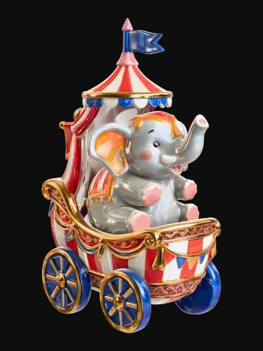 3D model for Circus Wagon Elephant
