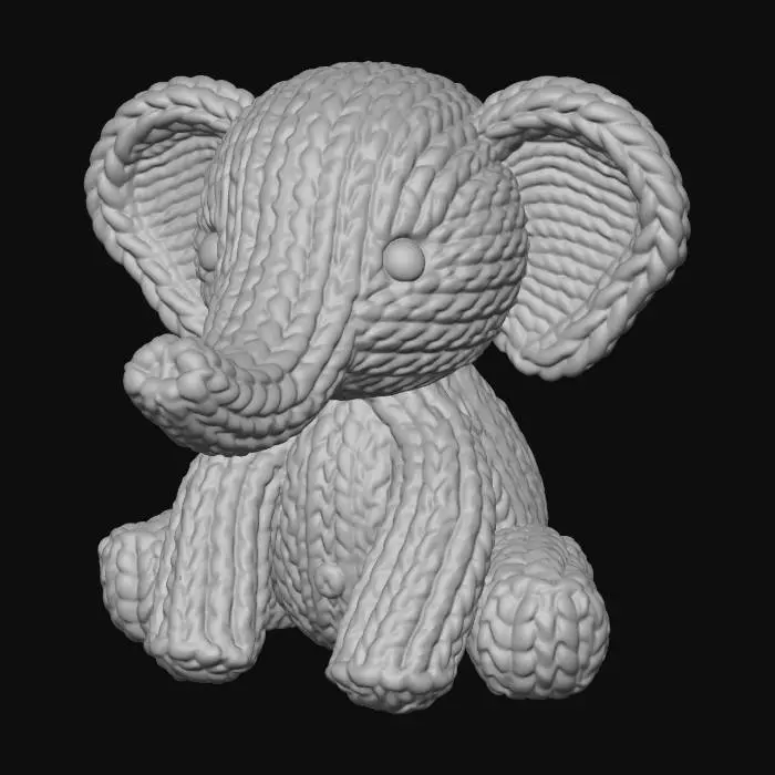 3D model for Knitted Elephant Cuddle