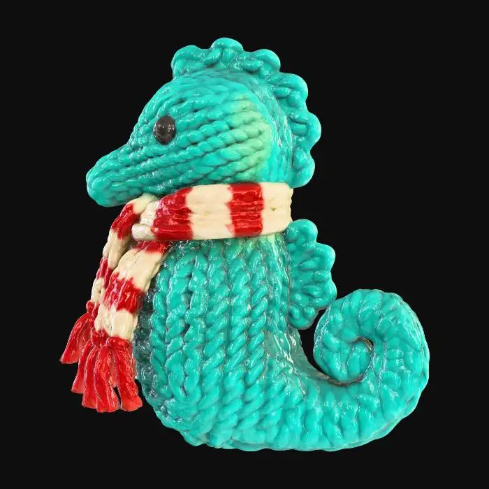 3D model for Knitted Seahorse Snuggles