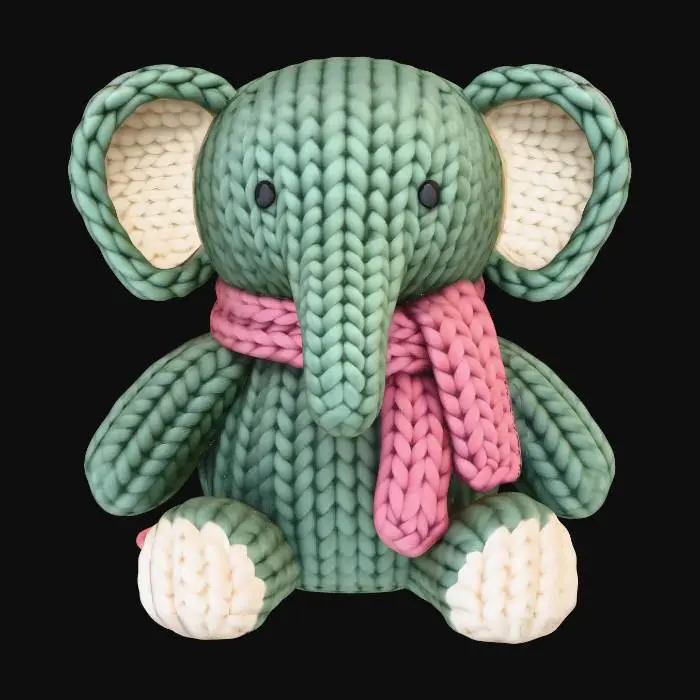 3D model for Knitted Elephant Cozy