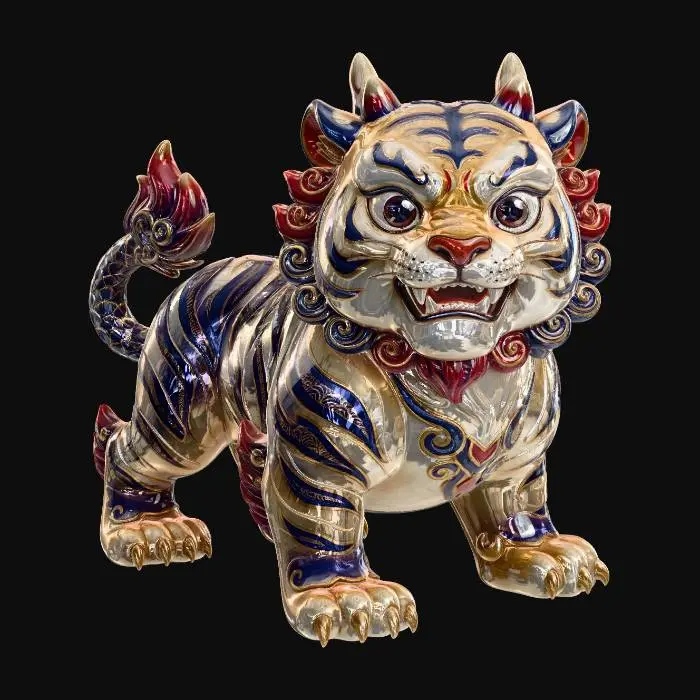 3D model for Azure Tiger Guardian