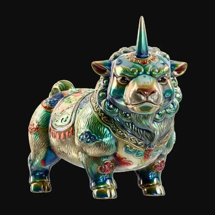3D model for Ornate Ceramic Unicorn