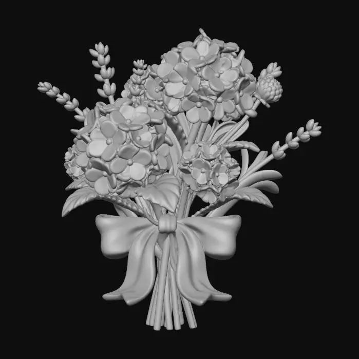3D model for Pastel Hydrangea Bouquet
