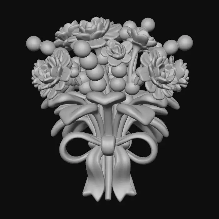 3D model for Lavender and Mint Bouquet