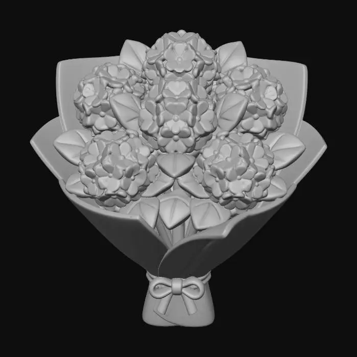 3D model for Pastel Rainbow Hydrangea Bouquet