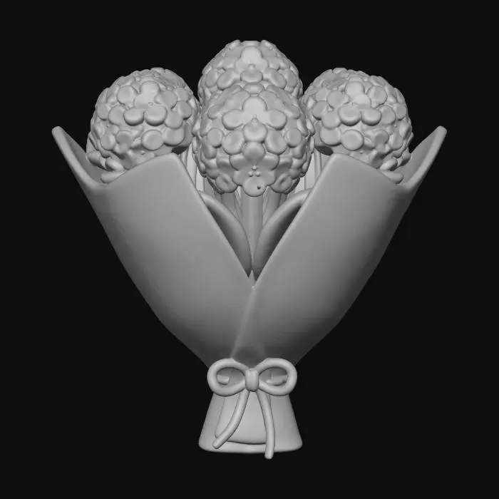 3D model for Blue Hydrangea Bouquet