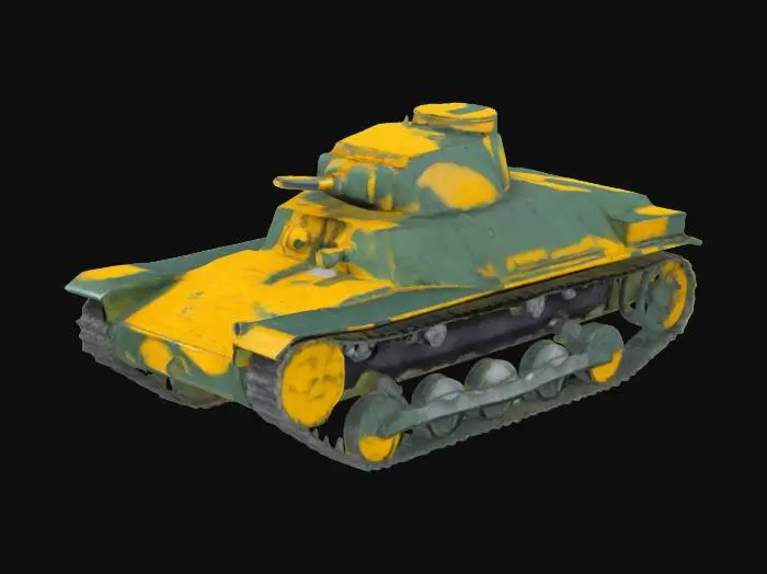 3D model for Camouflaged Ha-Go Tank