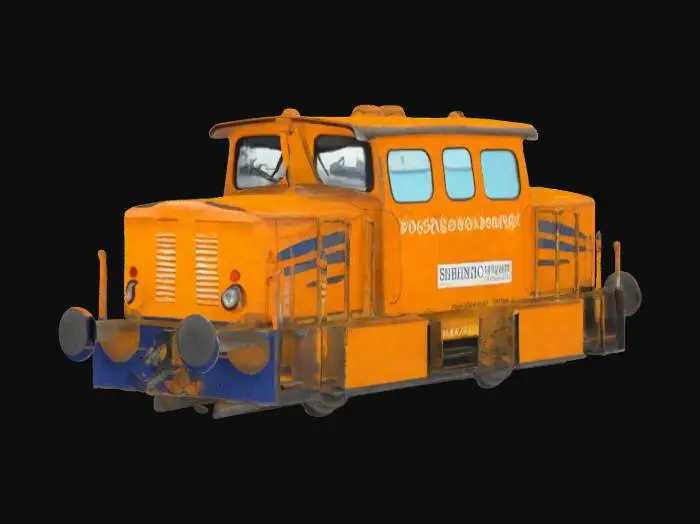 3D model for Orange Diesel Shunter