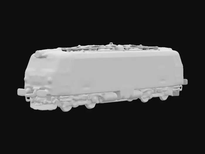 3D model for Blue Cargo Train in Autumn