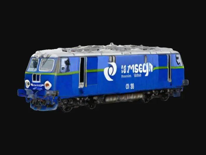 3D model for Blue Cargo Train in Autumn