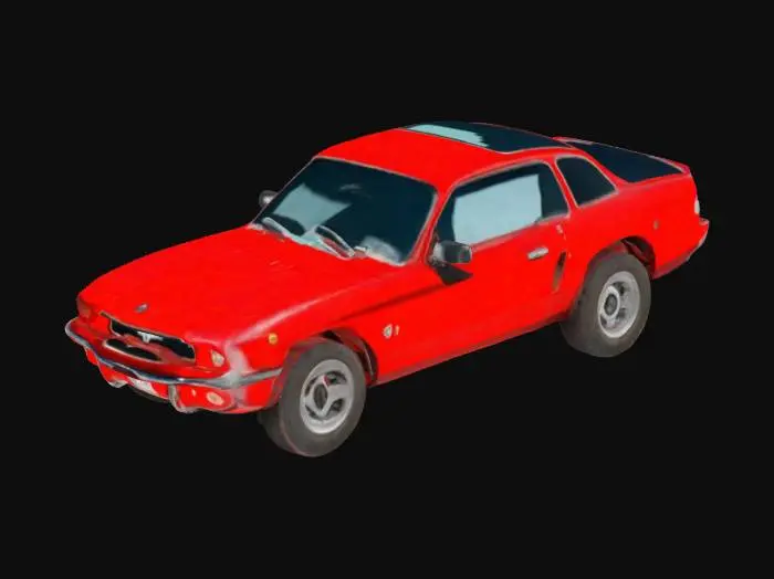 3D model for Red Mustang Lifted