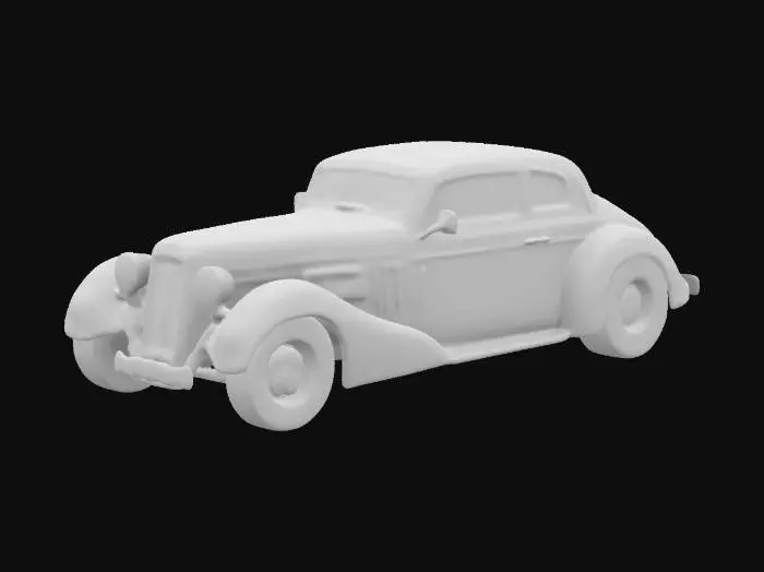 3D model for Retro Red Hot Rod in the City