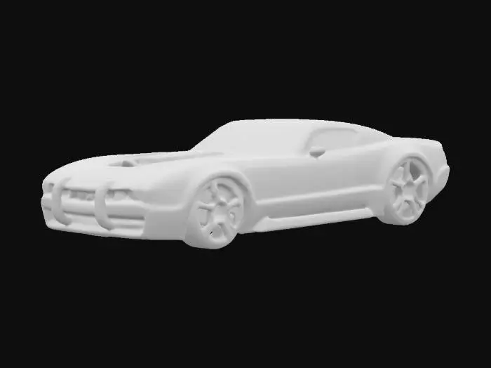 3D model for Red Muscle Car
