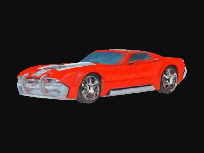 3D model for Red Muscle Car