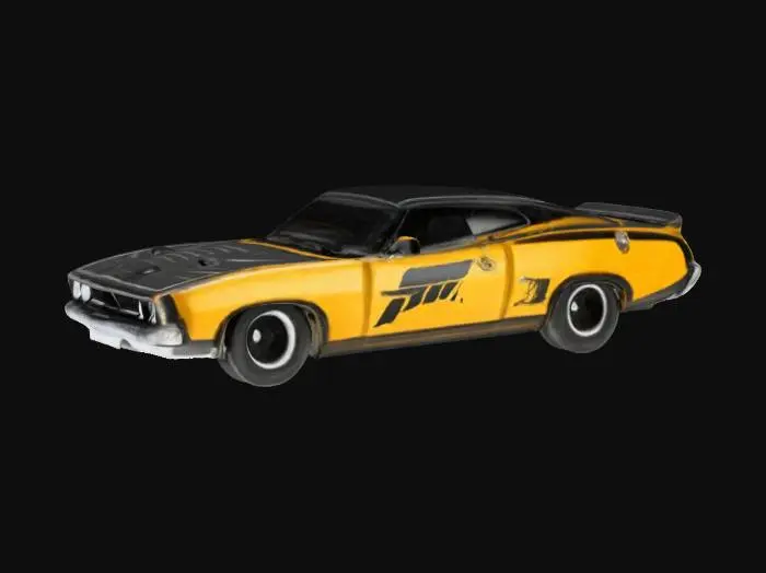 3D model for Black and Yellow Diecast Car