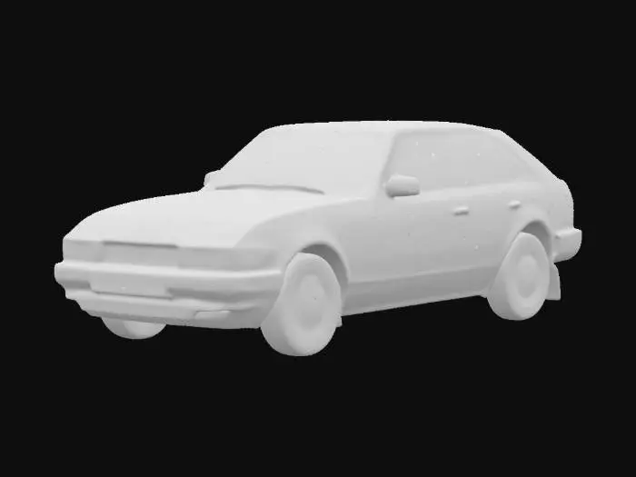 3D model for Yellow Classic Hatchback