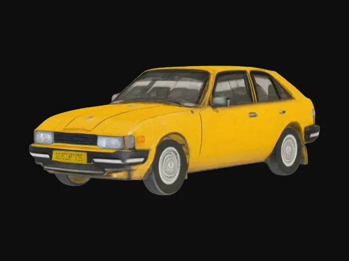 3D model for Yellow Classic Hatchback