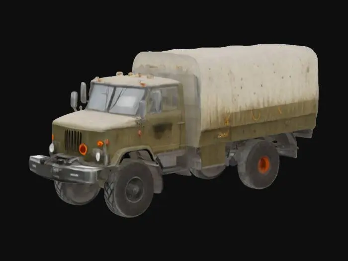 3D model for Military Transport Truck GAZ 66