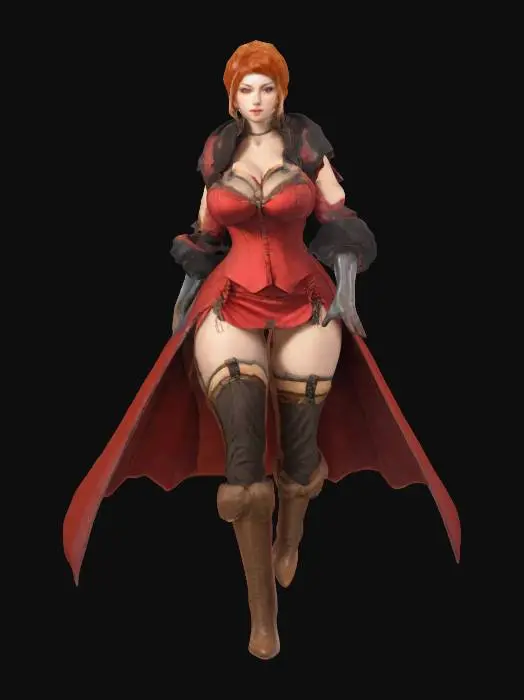 3D model for Scarlet Elegance