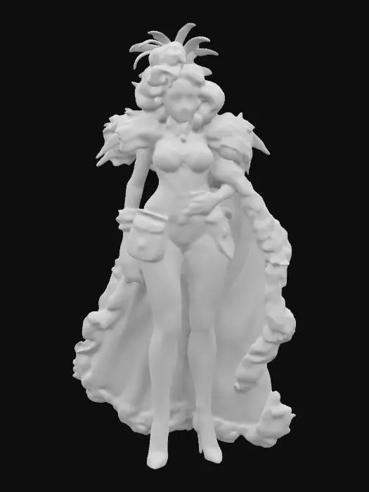 3D model for a BEAUTIFULL, HOT ITALIAN WOMAN, wearing venice carnival costume, big ginger hair, venice carnival mask, masquerade, high heel shoes, fur coat, beautifull, large bust, good face, good symethry, game, game asset, detailed, 4k textures