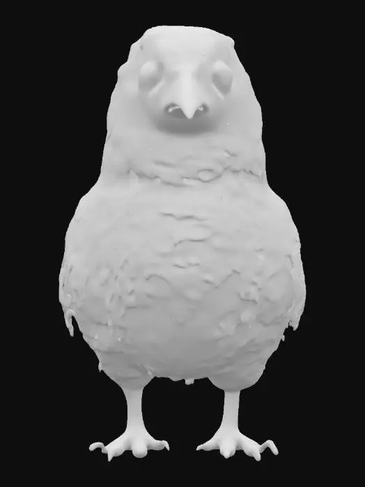 3D model for [New Zeland] Small, cute Kiwi Bird mixed with Kiwi fruit, standing hapilly, fluffy, fruit part visible, good detail, good symethry, good texture, long beak #AroundTheWorld#