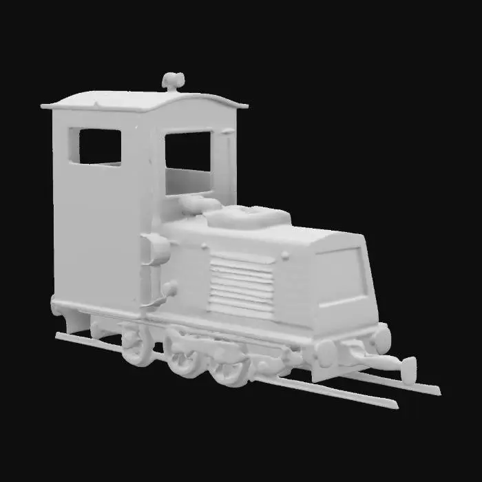 3D model for Rustic Locomotive on Rails
