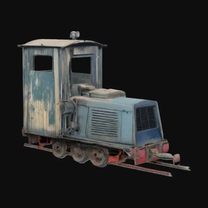 3D model for Rustic Locomotive on Rails
