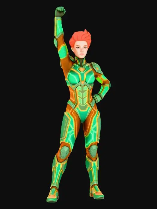 3D model for erstelle mir aus diesem Bild eine Vorlage für ein 3D Modell im Ganzkörperstil welches sich gut in ein  realistisches 3D Modell umwandeln lässt