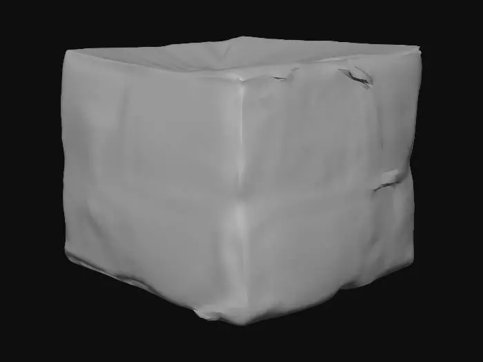 3D model for Damaged cardboard box