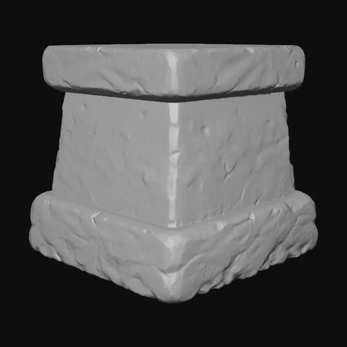 3D model for Ancient Stone Pedestal