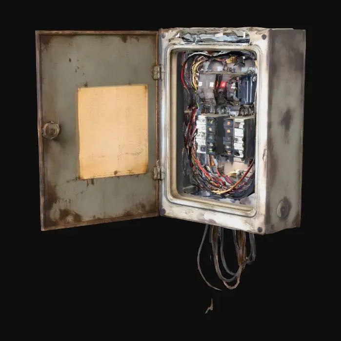 3D model for Rusty Electrical Panel