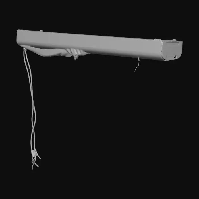3D model for Rusty fluorescent light fixture
