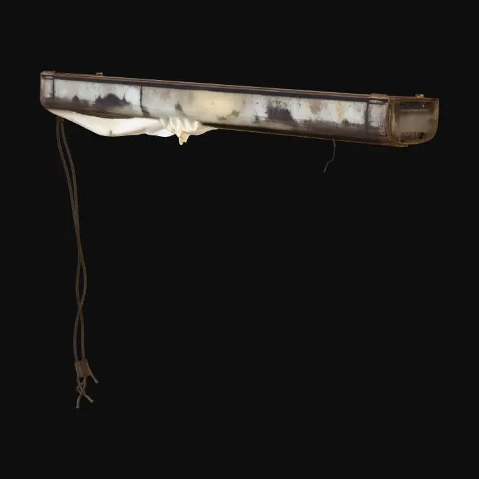 3D model for Rusty fluorescent light fixture