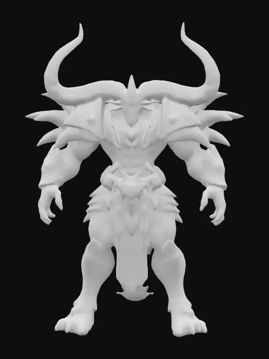 3D model for the strongest primordial god from the book 'Primal Hunter', highly detailed