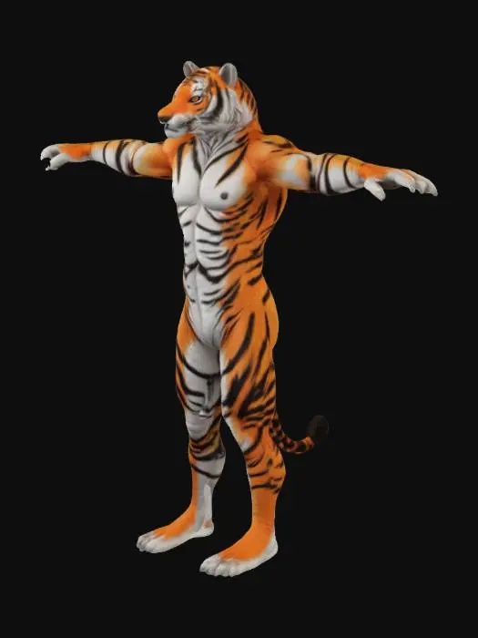 3D model for Tiger Warrior