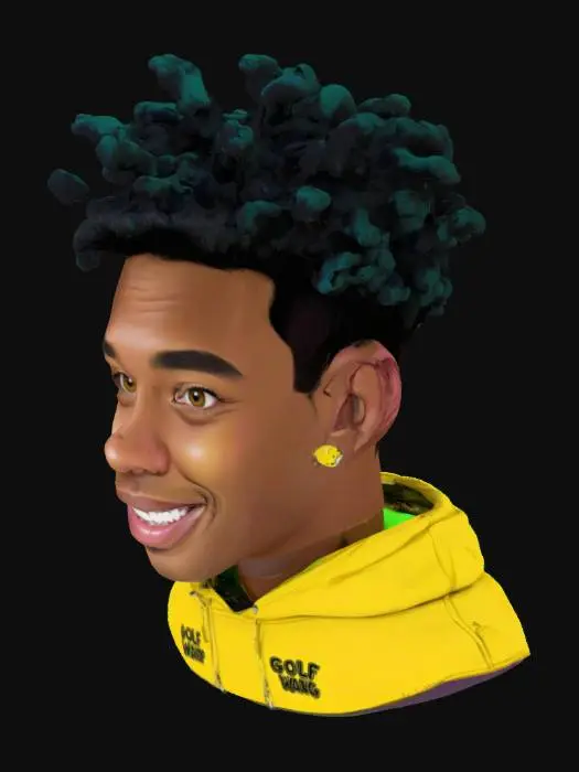 3D model for Stylish Hoodie Portrait