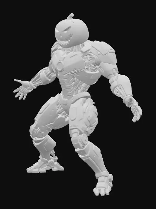3D model for T Pose Pumpkin Cyborg Uprising