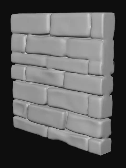 3D model for Colorful Brick Wall